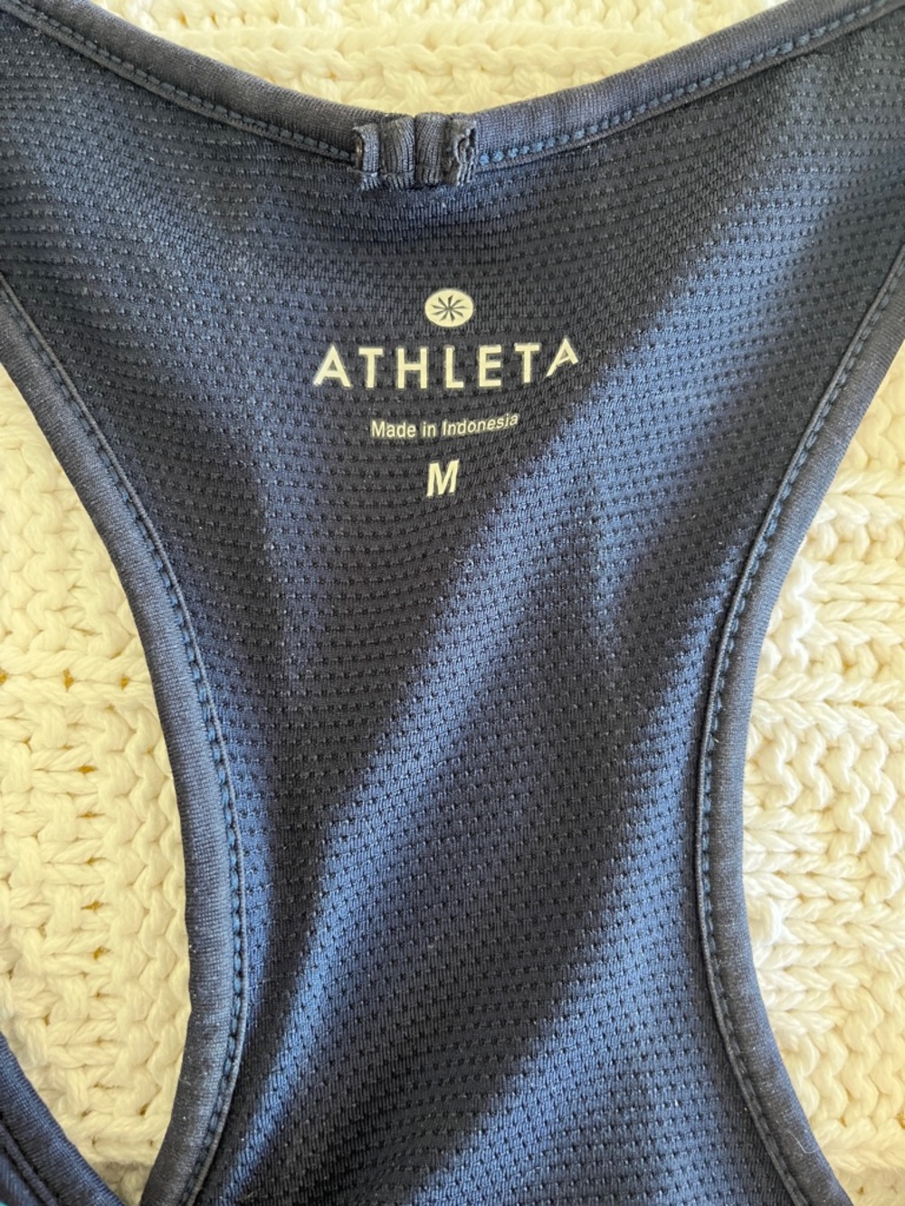 Athleta Racerback Tinker Tank Top Side Tie Built In Bra Padded Athletic Top Sz M - Picture 3 of 11